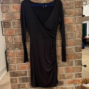 Elegant Black Long Sleeve Dress